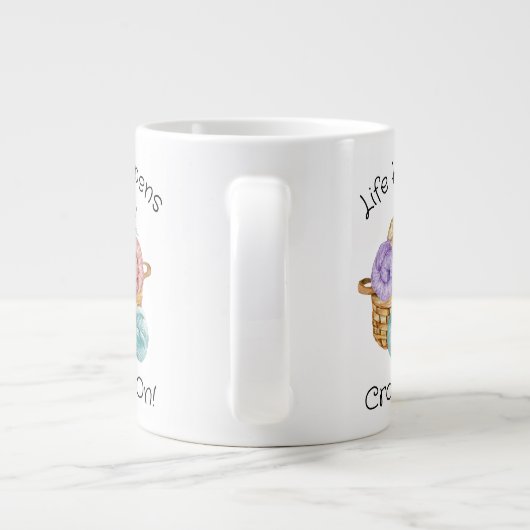 Gehakt op gepersonaliseerde Giant Coffee-Mok Grote Koffiekop (Achterkant)