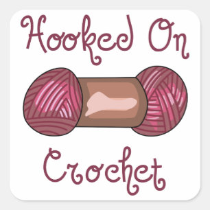 Gehakt op haken vierkante sticker