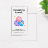 Gehakt Paars Visitekaartje met haakwerk en met gar (Bureau)