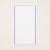 Gehakt Paars Visitekaartje met haakwerk en met gar (Achterkant)