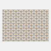 Gehakt papierblok voor hakhout, set van 3 inpakpapier vel (Voorkant 3)