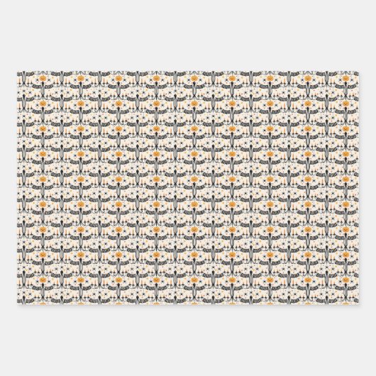 Gehakt papierblok voor hakhout, set van 3 inpakpapier vel (Voorkant 3)