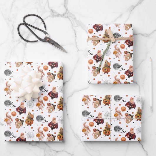 Gehakt papierblok voor hakhout, set van 3 inpakpapier vel (Voorkant)