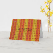 Gehakt patroon - Oranje schalen Kaart (Gele Bloem)