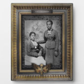 Gehakt portret | Plaque | Afrikaans-Amerikaanse vr Fotoplaat (Voorkant)