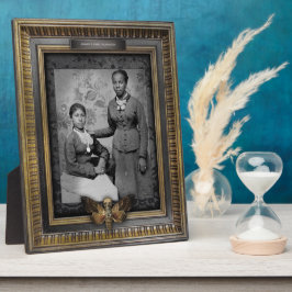 Gehakt portret | Plaque | Afrikaans-Amerikaanse vr Fotoplaat