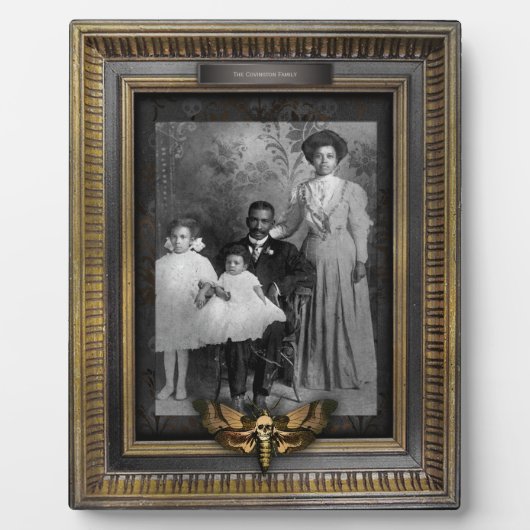 Gehakt portret | Plaque | Afro-Amerikaans Fam Fotoplaat (Voorkant)