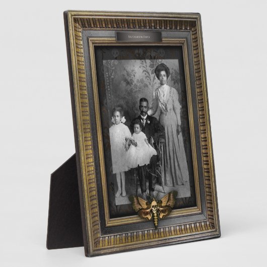 Gehakt portret | Plaque | Afro-Amerikaans Fam Fotoplaat (Zijkant)