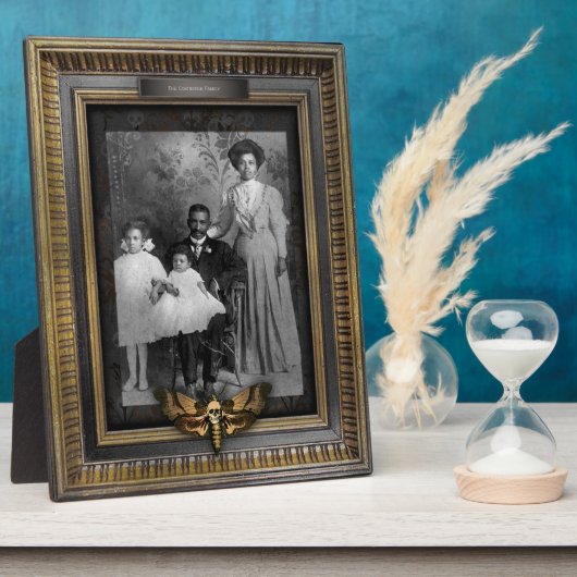 Gehakt portret | Plaque | Afro-Amerikaans Fam Fotoplaat (Zijkant)