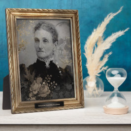 Gehakt portret | Plaque | Oude vrouw Fotoplaat