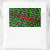 Gehakt Rechthoekige Sticker (Tas)