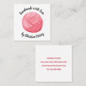 Gehakt/roze Waterverf met nit Vierkante Visitekaartje (Voorkant / Achterkant)