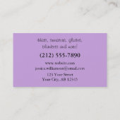 Gehakt - Star Shaped Yarn Paarse Visitekaartjes (Achterkant)