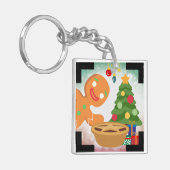 Gehakt taart gefotobombardeerd door Gingerbread Ma Sleutelhanger (Voorkant Links)