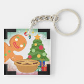 Gehakt taart gefotobombardeerd door Gingerbread Ma Sleutelhanger (Achterkant)