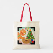Gehakt taart gefotobombardeerd door Gingerbread Ma Tote Bag (Achterkant)