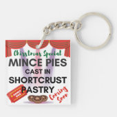 Gehakt taarten gegoten in kortkorst gebak sleutelhanger (Achterkant)