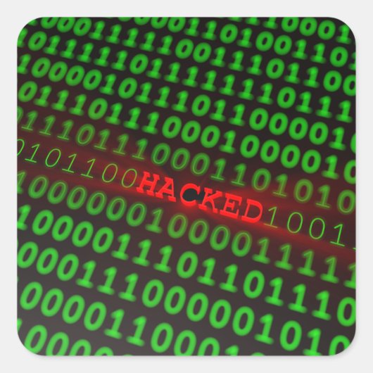 Gehakt Vierkante Sticker (Voorkant)
