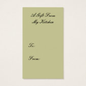 GEHAKT VLEES TAART MAND CADEAU LABEL KAART GEHAKT  (Achterkant)