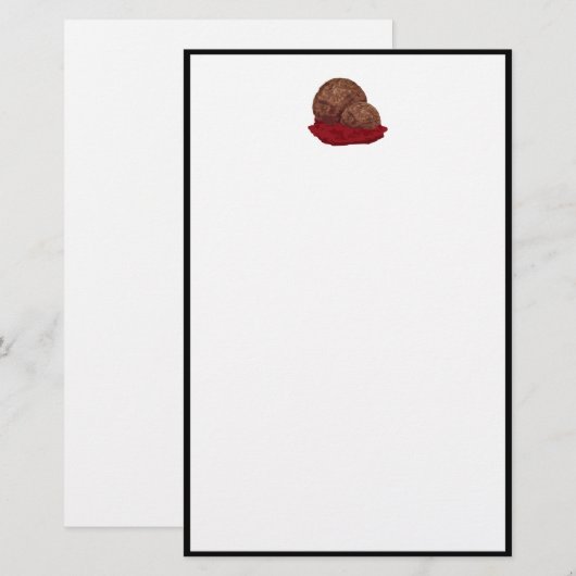 Gehaktballen in saus briefpapier (Voorkant / Achterkant)