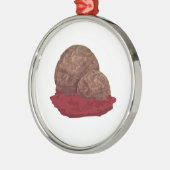 Gehaktballen in saus metalen ornament (Links)