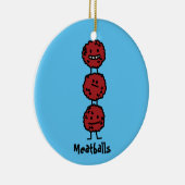 Gehaktballen op elkaar gestapeld keramisch ornament (Rechts)