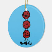 Gehaktballen op elkaar gestapeld keramisch ornament (Links)