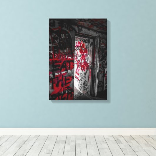 gehaktbunker canvas afdruk (Insitu (Houten vloer))