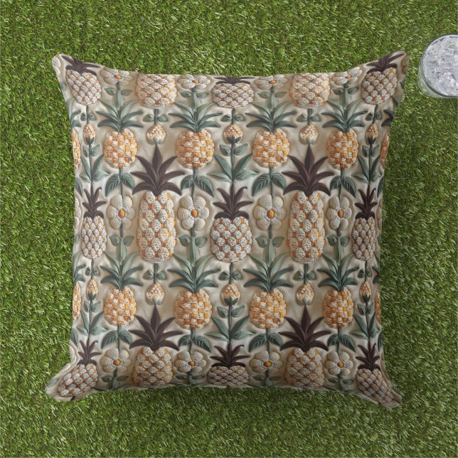 Gehakte ananas vruchten buitenkussen (Gras)