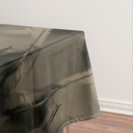 Gehakte beige vierkanten, gekleurd met 'borstels' tafelkleed