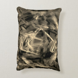 Gehakte beige vierkanten, gekleurd met "penseelstr accent kussen