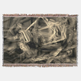 Gehakte beige vierkanten, gekleurd met "penseelstr deken