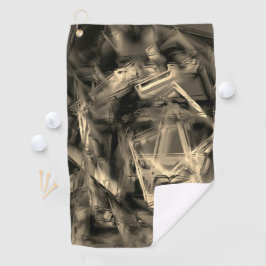 Gehakte beige vierkanten, gekleurd met "penseelstr golfhanddoek