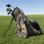 Gehakte beige vierkanten, gekleurd met "penseelstr golfhanddoek (Groen)