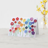 Gehakte Bloemenkaarthanger Kaart (Gele Bloem)