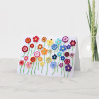 Gehakte Bloemenkaarthanger