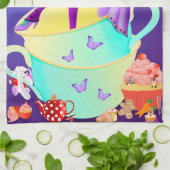 Gehakte dame in Teacup Tea Towel Theedoek (Gevouwen)
