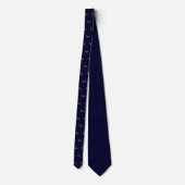 Gehakte Daschund Honden Monogram Midnight Blauw Stropdas (Achterkant)