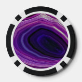 Gehakte Gedraaide Paarse Geode Poker Chips (Achterkant)