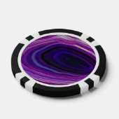Gehakte Gedraaide Paarse Geode Poker Chips (Enkel)