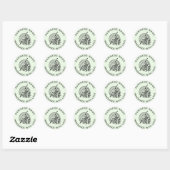 Gehakte Handgemaakte Aangepaste Zakelijke Naam Ronde Sticker (Vel)