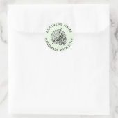 Gehakte Handgemaakte Aangepaste Zakelijke Naam Ronde Sticker (Tas)