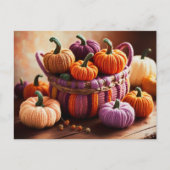 Gehakte herfstpompoenen stilleven briefkaart (Voorkant)