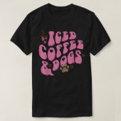 Gehakte koffie en honden retro leopard paw pet lov t-shirt (Design voorkant)