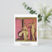 Gehakte meisjes en Bacchante door Pompeian Painter Briefkaart (Staand voorkant)