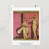 Gehakte meisjes en Bacchante door Pompeian Painter Briefkaart (Voorkant / Achterkant)