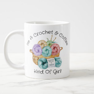 Gehakte Meisjes Soort Gepersonaliseerde Reuzen Kof Grote Koffiekop