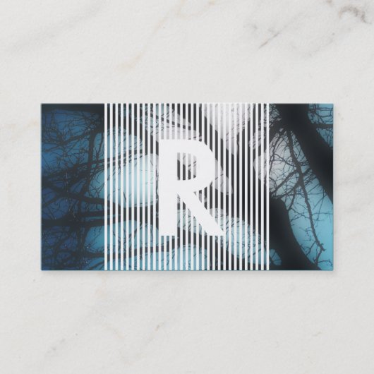 gehakte monogram loyaliteitspreuk klantenkaartje (Voorkant)