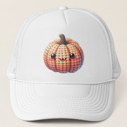 Gehakte Mooie Pompoen Trucker Pet (Voorkant)