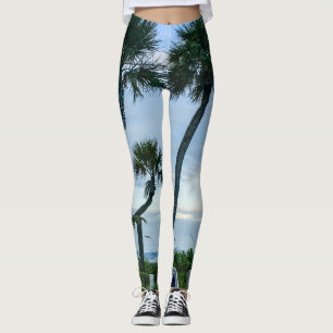 Gehakte palmbomen leggings